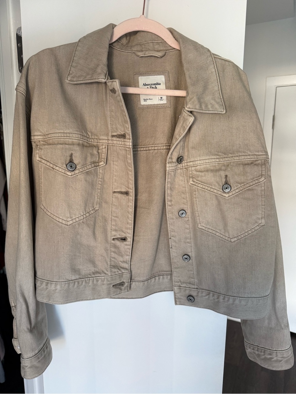 Abercrombie & Fitch Taupe/Beige Denim Jacket